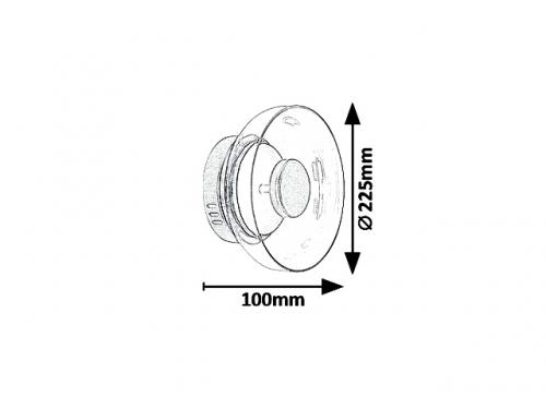 RABALUX - wall\ceiling luminaire LORELL 5391 LED 8W, 640lm, 3000K  
