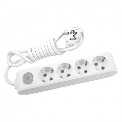 PANASONIC - 4x Socket 2P+E, With Child Protection and Switch, 5m Cord  WLTA0445-2WH