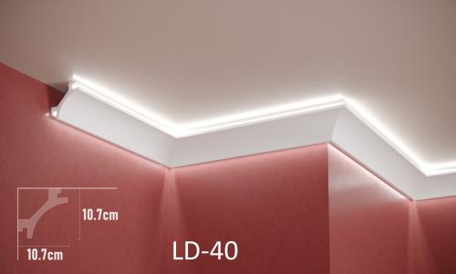 ADORN - Декоративен корниз за индиректно-осветление LD-40 2m 10.7/10.7cm