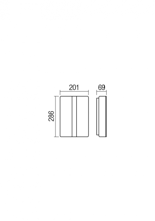 REDO GROUP - Аплик влагозащитен BREDA 90026  AP LED 12W IP54 DB 4000K