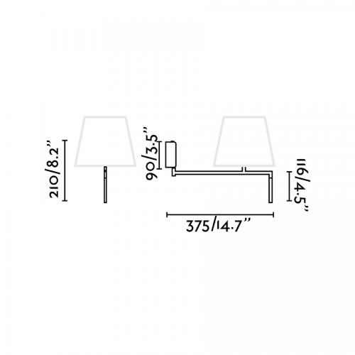 FARO - wall lamp RON 64400-12   E27 MAX 15W LED