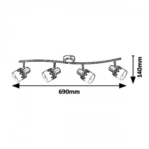 RABALUX - Spotlight  LACEY 5344 E14, 4X40W