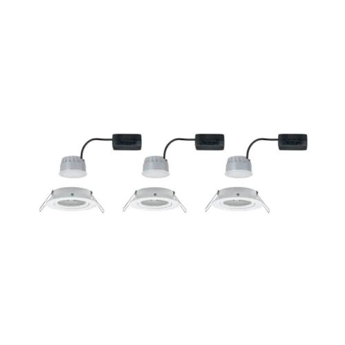PAULMANN - 93485  LED recessed light 3-Step-Dim Nova Coin basic set pivoting round 84mm✴white matt