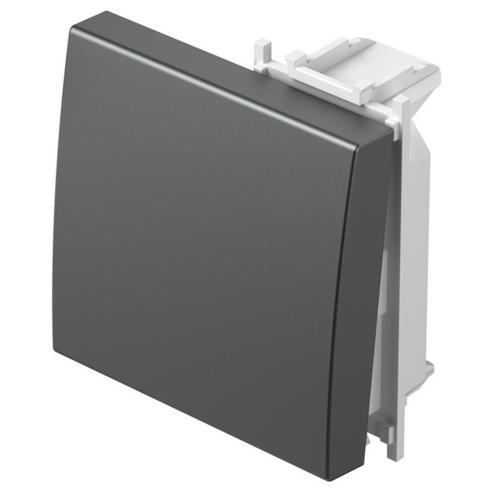 TEM - Лицев панел ключ/бутон 2М, цвят Антрацит, Modul TM12AT