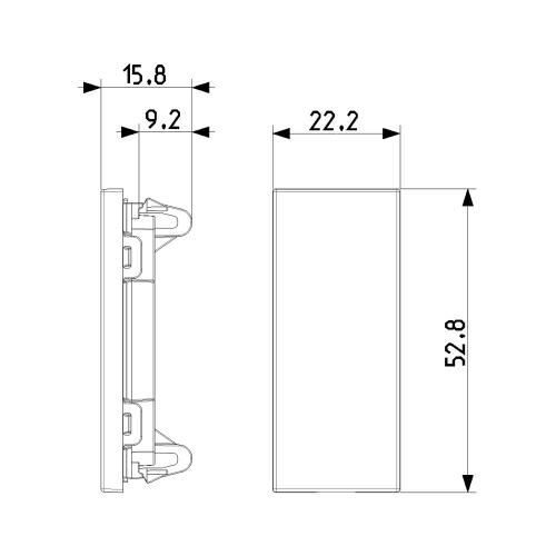 VIMAR - Blank module canvas - 30041.C