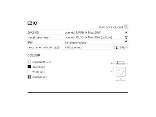 AZZARDO - IP54 Ezio 1 GM2105-WH / AZ0813