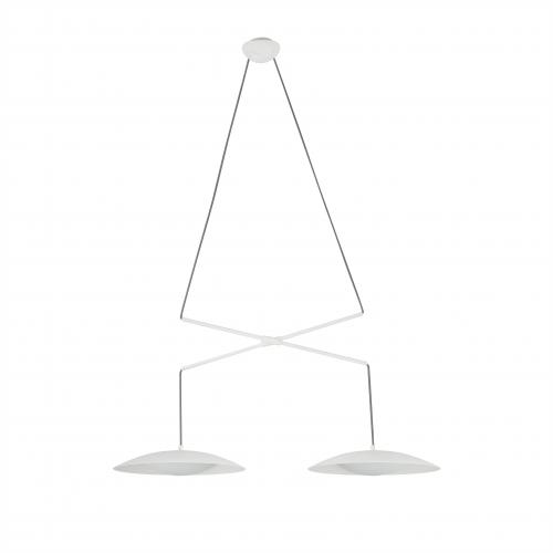 FARO - SLIM LED White double extensible pendant lamp Ref.24504