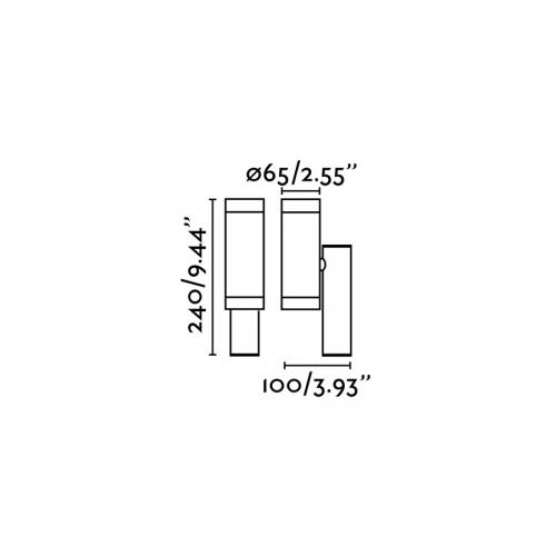 FARO -  Фасаден аплик влагозащитен IP44 STEPS 75500