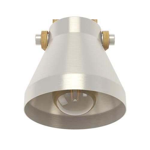 EGLO - Аплик CAWTON E27 40W стомана, дърво - 43948