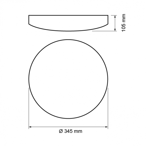 ULTRALUX - SPLD1840 LED DECORATIVE CEILING LAMP 18W 4000K, IP20