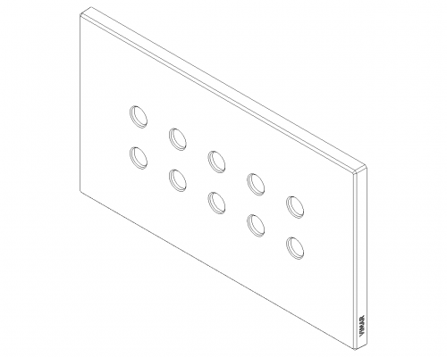 VIMAR - Plate 5Mx10 BS Tondo matt white - 22699.RN.01