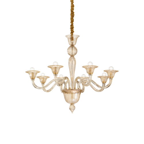 IDEAL LUX - pendant luminaire BRIGITTA SP8 AMBRA 199412