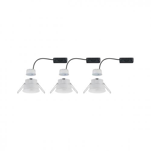 PAULMANN - LED Луни (3бр.)  93415  CYMBAL Coin Basic Set ⚡ IP44 ⚡ round 77mm Coin ⚡ 3x6.7W ⚡ 3x430lm⚡ 230V ⚡ dimmable ⚡ 2700K ✴ Бял мат