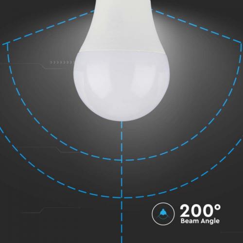 V-TAC - 10.5W A60 LED Plastic Bulb SAMSUNG Chip 3000K E27 SKU: 21177