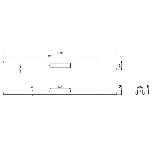 TRIO - Плафон 110cm ODIO R67882176 22W 2500lm, 3000K