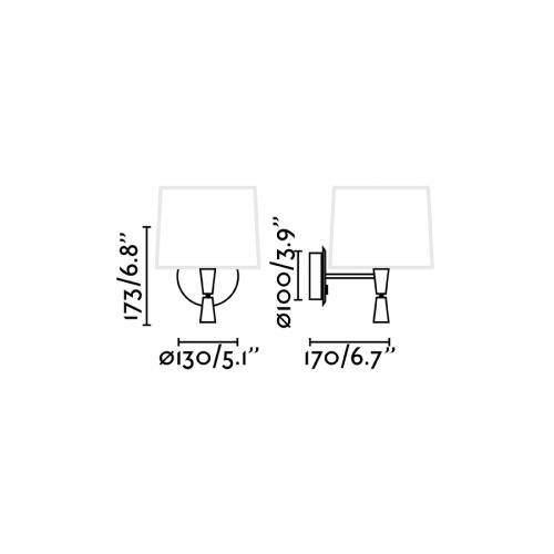 FARO - MAMBO Black wall lamp with LED reader Ref.64309