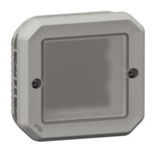 LEGRAND - Adapter for Mosaic 45x45mm with transperant membrane mechanism color Grey IP55 Plexo New 69587L
