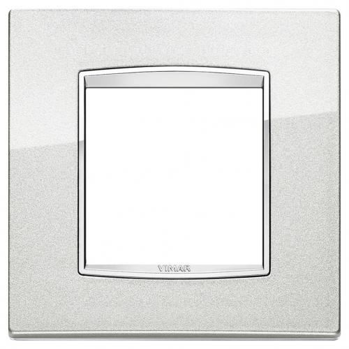 VIMAR - 20642.C10 - Eikon Chrome Рамка 2М немски стандарт Metallic silver