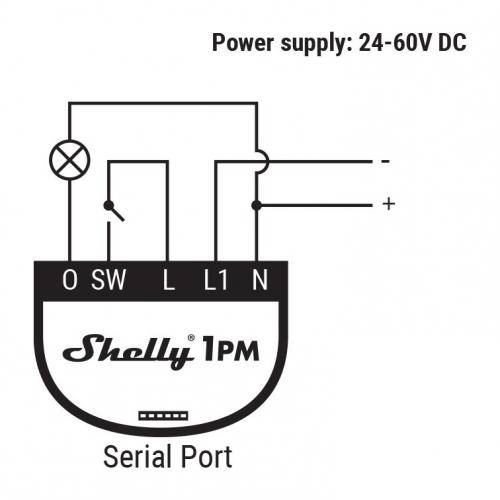 SHELLY - Smart relay 1х On/Off 16A with a gauge neutral required Shelly 1 - 262009