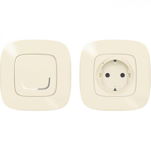 LEGRAND - 752654 CONTACT set controlled by Wireless switch Smart Valena Allure Cream Legrand with Netatmo
