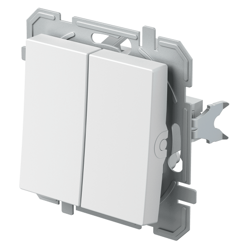 TEM - 1-pole 2-circuits switch color White Logiq SQ50PWXO