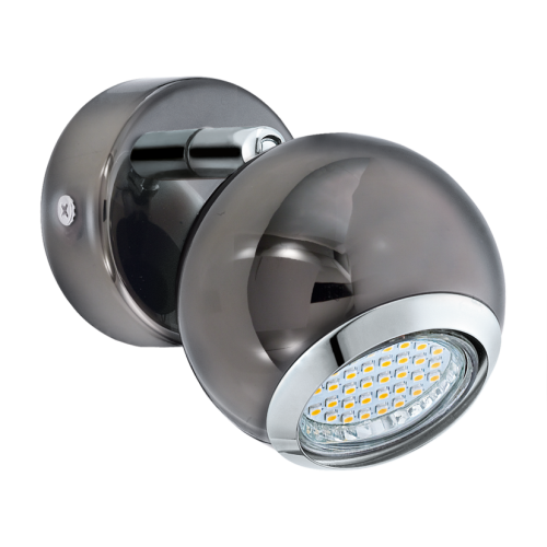 EGLO - Спот LED 1хGU10 3W 240lm 3000K Ø70 никел черно/хром 31005  BIMEDA