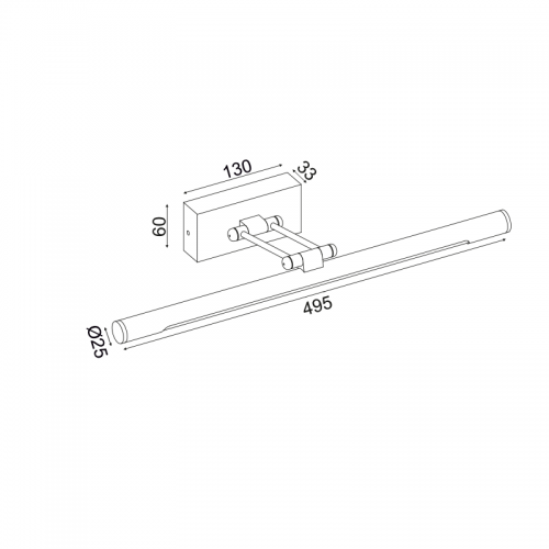 ACA LIGHTING - LED Аплик влагозащетен за баня IP44 PN10LEDW50CH