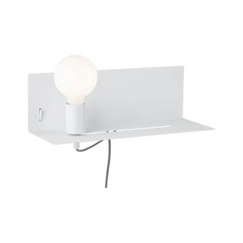PAULMANN - Аплик с рафт  78915  DEVARA⚡E27⚡230V⚡max. 40W dimmable✴Бял