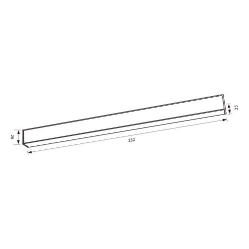 VIVALUX - SLIM25 Магнитно LED осветително тяло ILLUSION LED 12W Черен 600lm 3000K VIV004898