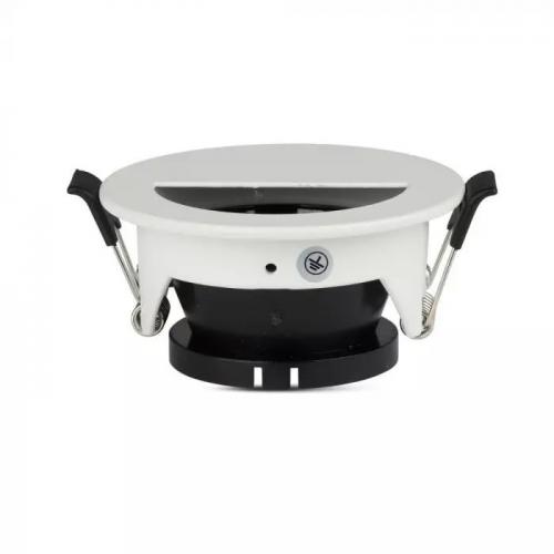 V-TAC - GU10 Корпус Луна Полукръг Бяло + Черно SKU: 8599 VT-884