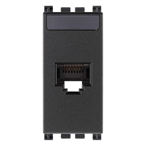 VIMAR - 19339.16 - RJ45 Cat6А Netsafe FTP Интернет розетка 1М сив ARKE