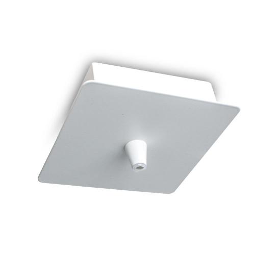 IDEAL LUX - Розетка за таван  ROSONE METALLO 1 LUCE SQUARE BIANCO 203232