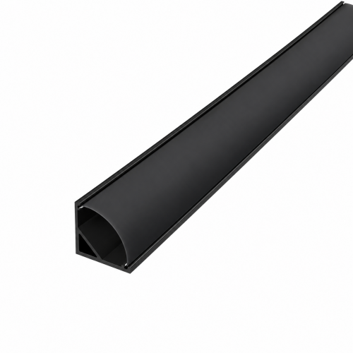 ACA LIGHTING - Черен дифузер P161DIFB за алуминиев профил CORN P161 – 2 m