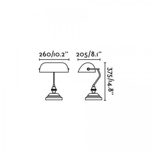 FARO - BANKER Old Gold table lamp 68334