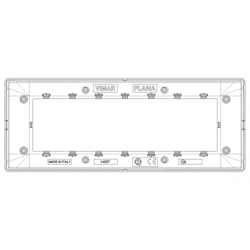 VIMAR - 14657.71 - Plana Рамка 7М италиански стандарт Metallized silver