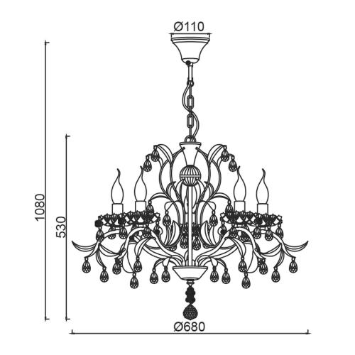 ACA LIGHTING - Полилей   ELEGANT  DL9345PWG