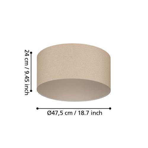 EGLO - Ceiling light FENIGLIA Ø:475mm E27 1X40W - 900858