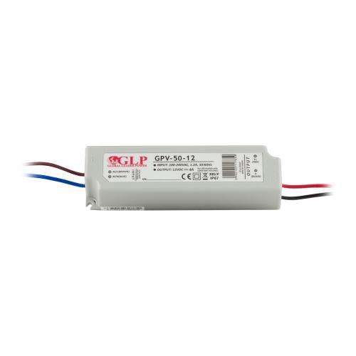 GLP - Power supply GPV series 12V/4.2A, CV, non-PFC, IP67 plastic case GPV-50-12