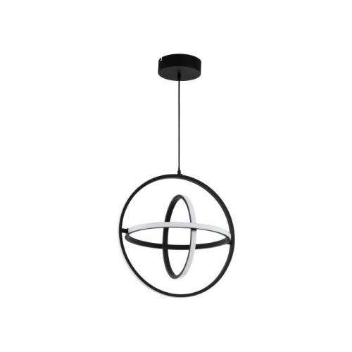 EGLO - Пендел ПЕ LED 37,8W 5200lm Ø500 H-1200 черно/бяло 'RETORNIO 39892