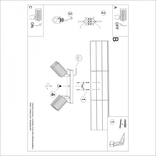 SOLLUX - Green spot KARBON 4 4хGU10 4х10W IP20 SL.1621