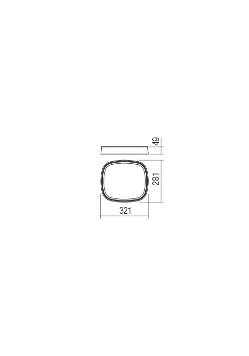 REDO GROUP - Плафон  HURON 01-1683  PL 24W 3000K IP22 WH 