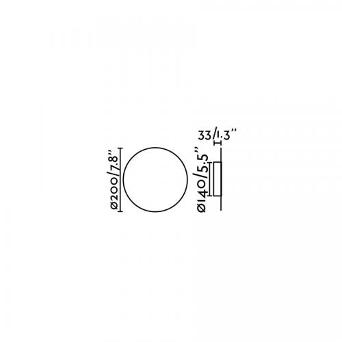 FARO - LUNA LED White wall lamp Ref.63225