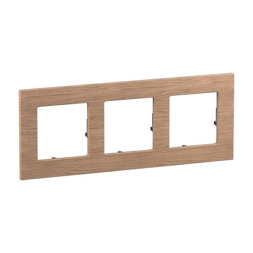 LEGRAND - 3-Gang Frame, Light Oak Colour – Legrand Valena Life Raw origin 756633
