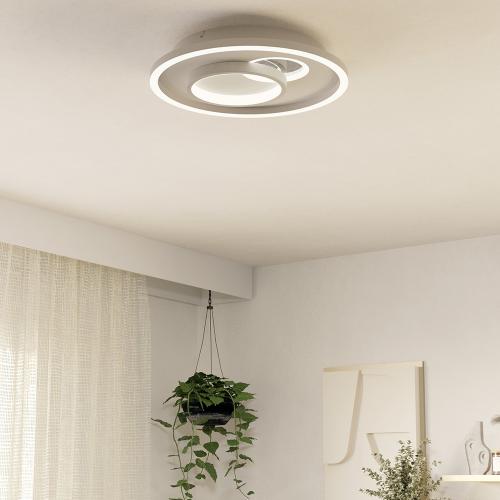 EGLO - LED Плафон TIRIOLO Ø:380mm 14W 1800lm 4000K бяло/сребърно - 901246