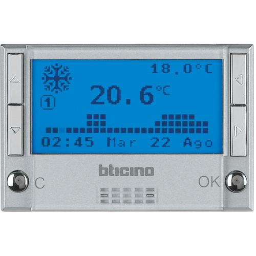 BTICINO - HC4451 Flush mounted daily/weekly timer thermostat for heating and cooling systems