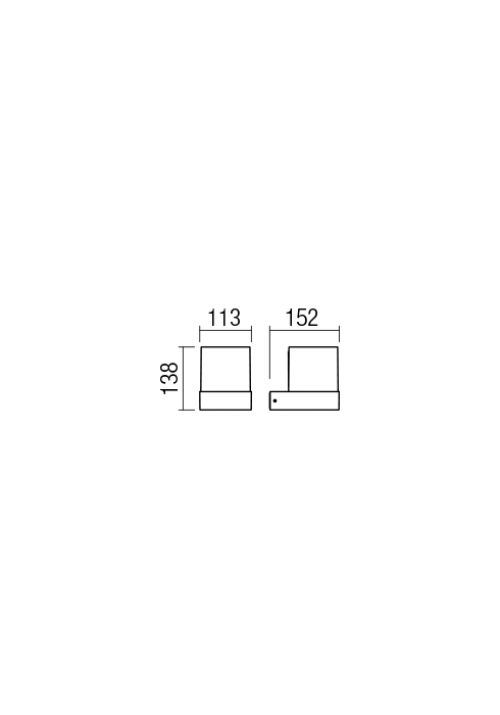 REDO GROUP - Аплик влагоустойчив CUBE 9559   AP LED SMD 7W IP54 DG 3000K
