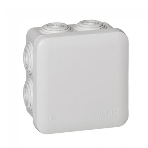 LEGRAND - Junction box surface mounting 80x80x45mm IP55 IK07 color Grey Plexo 92012