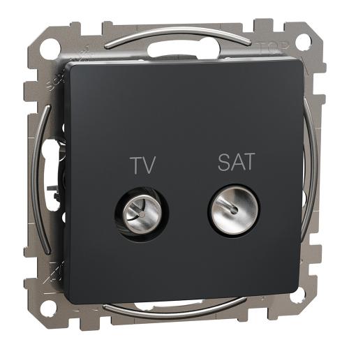 SCHNEIDER ELECTRIC - SDD114474S Sedna Design & Elements - TV/SAT Розетка 7db/3db, междинна,  антрацит