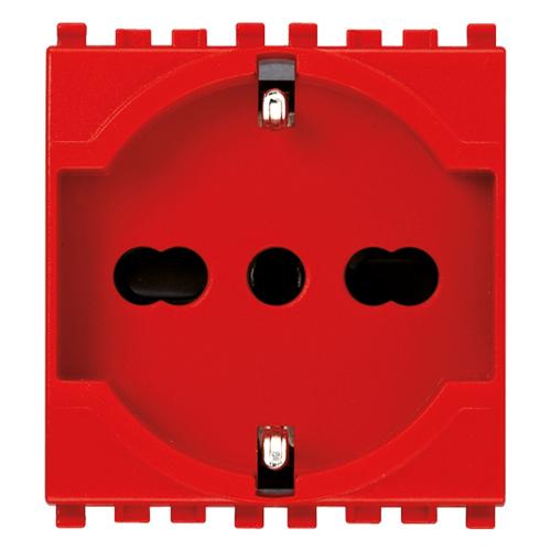 VIMAR - 20210.R - 2P+E 16A universal outlet red
