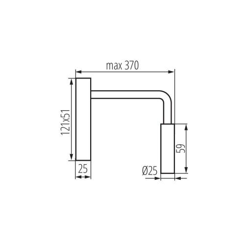 KANLUX - Аплик  черен TONIL LED B 3.3W 3000K 145lm (32522)